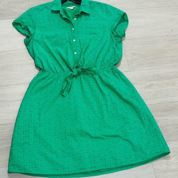 adidas Dresses & Skirts - J. Crew Mercantile Green Button-Up Dress